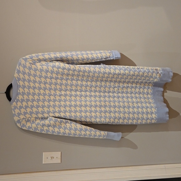 Express blue and white checkered cardi size Small - Picture 5 of 5